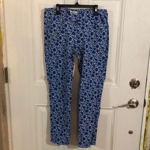 Blue floral pixie pant